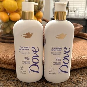 Dove Calming Moisture Body Wash - White and Gold